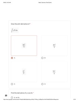 Basic Calculus Final Exam Questionnaire | PDF | Derivative | Calculus