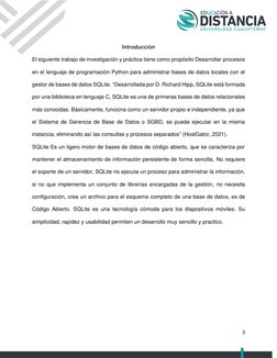 3 
 
  
Introducción 
El siguiente trabajo de investigación y práctica tiene como propósito Desarrollar procesos 
en el l