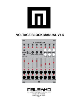 Malekko Voltage Block Manual V1.5 | PDF | Mode (Music
