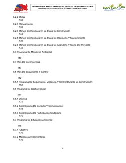 DECLARACION DE IMPACTO AMBIENTAL DEL PROYECTO: "MEJORAMIENTO DE LA I.E.
MARISCAL CASTILLA, DISTRITO DE EL TAMBO - HUANCAYO -