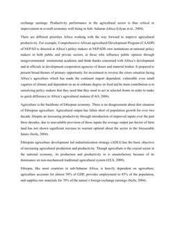 exchange  earnings.  Productivity  performance  in  the  agricultural  sector  is  thus  critical  to
improvement in overall
