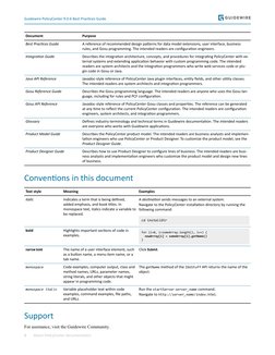 Document
Purpose
Best Practices Guide
A reference of recommended design patterns for data model extensions, user interface, b