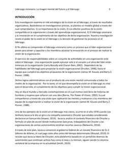 Liderazgo visionario: La imagen mental del futuro y el liderazgo                                                    3 
INTROD