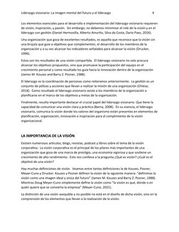 Liderazgo visionario: La imagen mental del futuro y el liderazgo                                                    4 
Los el