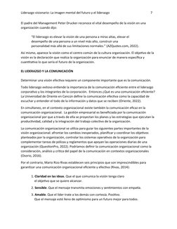 Liderazgo visionario: La imagen mental del futuro y el liderazgo                                                    7 
El pad