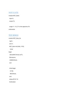 Verilog Code for Logic Gates and Testbenches | PDF | Electrical ...