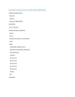 Verilog Code for Logic Gates and Testbenches | PDF | Electrical ...