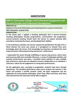 Research-Based Lesson Plan Annotation | PDF | Teaching Method | Lesson Plan