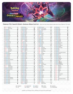 Pokmon TCG: Sword & Shield-Darkness Ablaze Card List | PDF | Video Games |  Nintendo