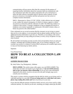 communicating with any person other than the consumer for the purpose of 
acquiring location information about the consumer s