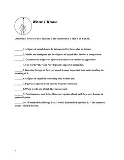 Grade 9 English: Figures of Speech Module | PDF | Metaphor | Speech