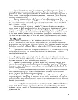 Groversville is the county seat of Grover County in central Tennessee. Grover County is
mostly agricultural, with numerous sm