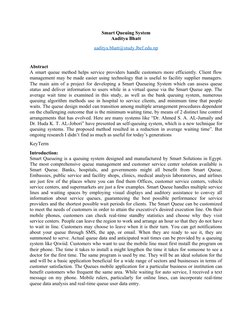 Smart Queue Management System Overview | PDF | Computing