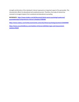 Comprehensive Interest Schedule Questionnaire.pdf Comprehensive Interest Schedule Overview | PDF | Psychology | Psychometrics