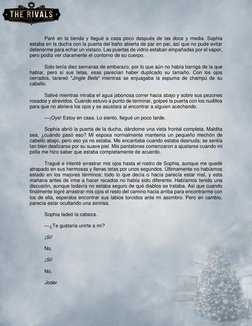 Paré en la tienda y llegué a casa poco después de las doce y media. Sophia 
estaba en la ducha con la puerta del baño abi