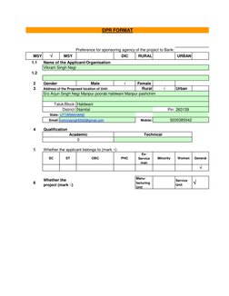 MSY
√
MSY
 
DIC
RURAL
 
URBAN
 
1.1
1.2
2
Gender
Male
√
Female  
3
Rural
√
Urban
 
Pin:
State:
Email:
Mobile:
4
5
Whether the