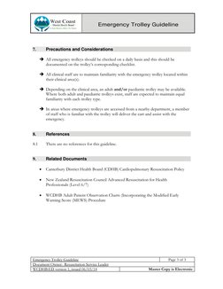 Emergency Trolley Use Guidelines | PDF | Cardiopulmonary Resuscitation ...
