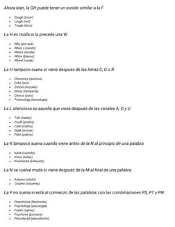 Ahora bien, la GH puede tener un sonido similar a la F

Cough (toser)

Laugh (reír)

Tough (duro)
La H es muda si la prece