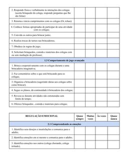 Avaliação de Habilidades Sociais Infantil | PDF | Emoções | Conceitos ...