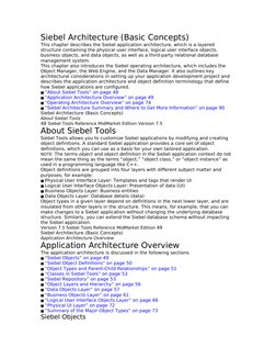 Siebel Application Architecture Overview | PDF | Object (Computer ...