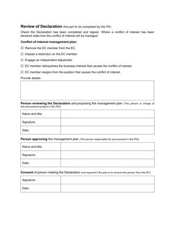 Conflict of Interest Declaration Form | PDF | Conflict Of Interest ...