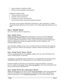 OPSEC Awareness Training for DoD Personnel | PDF | Risk Assessment ...