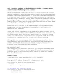 ABAP Function Calls in Background Tasks | PDF | Subroutine | Software