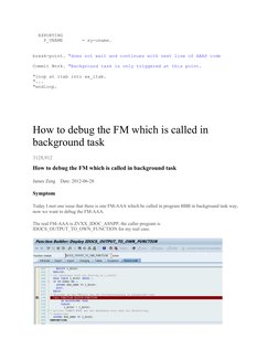 ABAP Function Calls in Background Tasks | PDF | Subroutine | Software