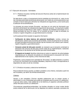 6.7.1 Ejecución del proyecto - Actividades 
 
6.7.1.1 Realizar encuesta a familias del área de influencia (antes de la implem