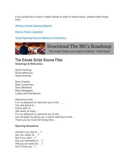 Emcee Script Essentials for Events | PDF