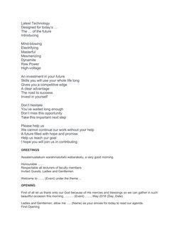 Emcee Script Essentials for Events | PDF