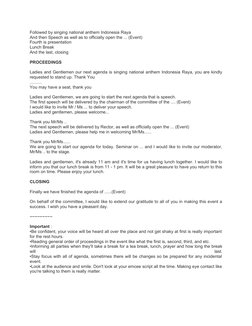 Emcee Script Essentials for Events | PDF