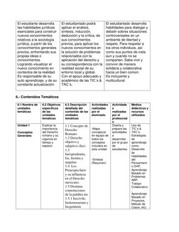 El estudiante desarrolla 
las habilidades jurídicas 
esenciales para construir 
nuevos conocimientos 
relativos a la