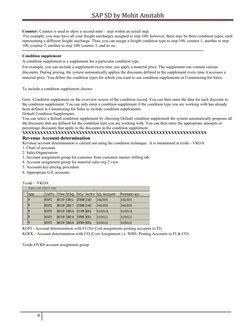 SAP SD by Mohit Amitabh
Counter: Counter is used to show a second mini – step within an actual step.
 For example, you may ha