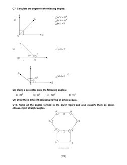 Class 5 Shapes and Angles Worksheet | PDF | Teaching Methods ...