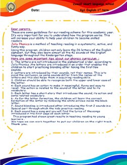 2 
 
Zewail smart language school 
Kg1 English 1st term 
Date: ………………………………………………