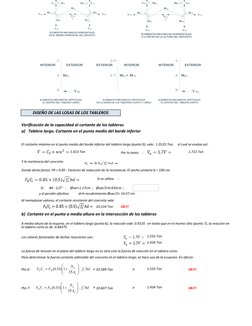 DISEÑO DE LAS LOSAS DE LOS TABLEROS
Verificación de la capacidad al cortante de los tableros
a)   Tablero largo. Cortante en