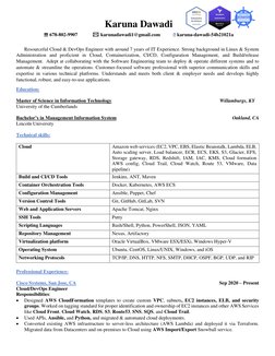 Cloud & DevOps Engineer Profile | PDF | Cloud Computing | Amazon Web ...