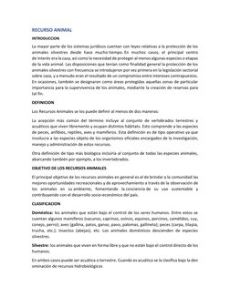 RECURSO ANIMAL 
INTRODUCCION 
La mayor parte de los sistemas  (https://www.monografias.com/trabajos11/teosis/teosis.shtml)jur