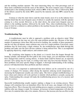 and the molding machine operator. The most interesting thing was what percentage each of 
these items contributed toward the