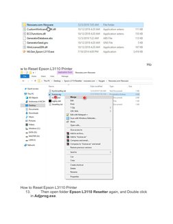 Ho
w to Reset Epson L3110 Printer
How to Reset Epson L3110 Printer
13.
Then open folder Epson L3110 Resetter again, and Doubl