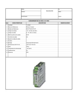 1
2
3
Modelo de Referencia
4
5
6
7
8
9
10
11
12
13
14
15
No de Proyecto:
Archivo:
CONVERSOR DE 24 VDC A 12 VDC
Cliente:
HIOJA