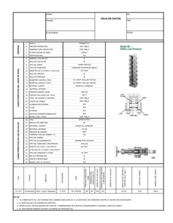 Cliente:
No.:
Proyecto:
Hoja:
N° de Proyecto:
Archivo:
1
2
3
4
5
6
7
8
TIPO DE VIDRIO
9
10
11
12
13
DIAMETRO VENTEO (TIPO)
14