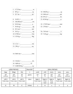 Metric Conversion Practice Worksheet | PDF | Volume | Significant Figures