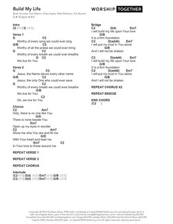 Build My Life - Matt Redman (G:C) | PDF | Song Structure