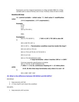 Expression can be a logical expression or a flag variable (BIN (1)). A flag 
variable with a value of binary one is true. A b