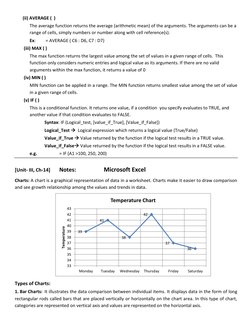 (ii) AVERAGE (  ) 
 
The average function returns the average (arithmetic mean) of the arguments. The arguments can be