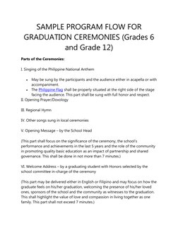 Graduation Ceremony Program Flow | PDF