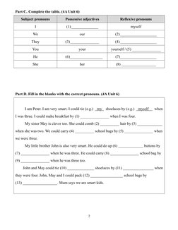 P4 English Revision Worksheet | PDF
