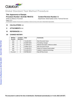 Colorcon Appearance Test Procedure | PDF | Specification (Technical ...